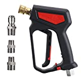 RIDGE WASHER Pressure Washer Gun 5000 PSI, 12 GPM, High Pressure Spray Gun with 1/4' Quick Connector, 3/8'' Quick Connect, M22-14mm and M22-15mm Fitting