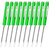 10 Pieces Pocket Screwdriver Mini Tops And Pocket Clips Pocket Screwdriver Magnetic Slotted Pocket Screw Driver with A Single Blade Head for Mechanical, Electrician (Green)