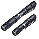 Flashlights Small Mini LED High Lumen Tactical Pen Light with Clip, Handheld Pocket Compact Torch for Camping Outdoor Emergency Inspection Repair Battery-Powered Water-Resistant (3.55 & 5.11 inch)