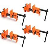 Y&Y Decor 4 PACK 1/2' Wood Gluing Pipe Clamp Set Heavy Duty PRO Woodworking Cast Iron