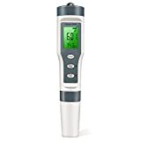 Digital pH Meter with ATC pH Tester, 3 in 1 pH TDS Temp 0.01 Resolution High Accuracy Pen Type Tester, Water Tester for Water, Wine, Spas and Aquariums