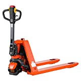 Tory Carrier Full Electric Pallet Jack Mini Type Power Lithium Battery Pallet Truck 3300lb Capacity 48' x27' Fork Size for Material Handling