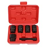 Eapele Impact Bolt Nut Removal Extractor Socket Tool Set for 1/2 inch drive (6pcs)