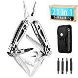 WETOLS Multitool, 21-in-1 Hard Stainless Steel Multitool, Foldable & Self-Locking, Multi-pliers Used as Knife, Bottle Opener, Screwdriver, Sickle etc, Gifts for Men WE-182