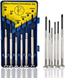 6Pcs Mini Screwdriver Set, Eyeglass Repair Screwdriver, Precision Repair Tool Kit with 6 Different Size Flathead and Philips Screwdrivers, Ideal for Watch, Jewelers