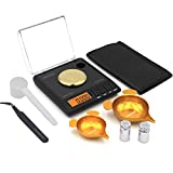 (Upgraded) Milligram Scale with Case, 2 Metal Powder Pans, Resolution: 0.001g, Max. C: 50 Gram, Precision Mg Scale, Miligramos Scale, Digital Milligrams Scale, 6 Weighing Units, Compact Powder Scale