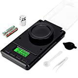 ZENCRO Milligram Scale (50g/ 0.001g), Mg/ Gram Scale, Small Digital Pocket Kitchen Scale for Powder Medicine/ Jewelry/ Reloading/ Herb/ Food (with Batteries, Calibration Weight, Tweezers, Scoop, P..)…