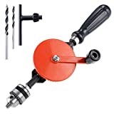 OCR Hand Drill Manual Crank Drill 1/4 inch (0.6mm-6mm) Precision Chucks Hand Drill With 2Pcs Drill Bit Set for Wood Plastic Acrylic Circuit Board Punching