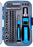 MECHMAX Ratcheting Screwdriver Bits & Socket Set 68 Piece, Magnetic Bits with Storage Case for Home, Garage, Office, Apartment, Car, Dorm, Back to School, Bike, Electronics Projects, and as A Gift