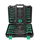 Magnetic Screwdriver Set with Storage Case and Magnetizer, ENGiNDOT 27 piece Bi-material Screwdriver, Including Slotted/Phillips/Torx/Precision Screwdriver for Household Repairs