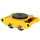 OrangeA 6T Industrial Mover 13200LBS Machinery Skate with Steel Rollers Cap 360 Degree Rotation