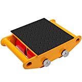 XCFDP Machine Skates, 6T Machinery Skate Dolly, 13200lbs Machinery Moving Skate, Machinery Mover Skate with Non-Slip Belt, Heavy Duty Machine Dolly Skate for Industrial Moving Equipment, Yellow, 1pc
