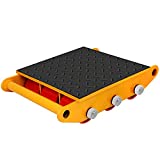 XCFDP Machine Skates, 15T Machinery Skate Dolly, 33000lbs Machinery Moving Skate, Machinery Mover Skate with Non-Slip Belt, Heavy Duty Machine Dolly Skate for Industrial Moving Equipment, Yellow, 1pc