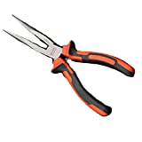 Edward Tools Pro-Grip Needle Nose Pliers 6” - Hard Carbon Steel Jaws - Spring Loaded Design for Easier Use - Ergo Soft Handle with Safety Ridge - Long Reach for Home, Fishing, Jewelry, Crafts (1)