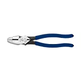 Klein Tools D213-9NE Pliers, 9-Inch Side Cutters, High Leverage Linesman Pliers Cut Copper, Aluminum and other Soft Metals