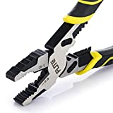 4-in-1 Lineman Plier,Pro Lineman Tools -9” Combination Pliers with Wire Stripper+Crimper+Cutter+Pliers+ Winding Function,Industrial Grade Linesman Plirs-Chrome Vanadium Steel Forged