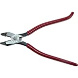 Klein Tools D201-7CSTA Linesman Pliers, Side Cutters with Spring Loaded Action, Ironworker Pliers have Aggressive Knurl and Tempered Handles