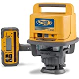 Spectra Precision LL500 Self-Leveling Laser Level with HL700 Receiver, C70 Rod Clamp, Alkaline Batteries, Carry Case, Yellow