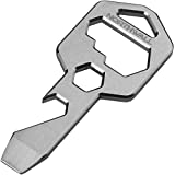 keychain Bottle Opener Multi Tool, 100% Stainless Steel edc Gadget, 9 Tools in 1 [Bottle Opener, Wrench, Screw Driver, Key Clip, etc.] Universal Everyday Carry Pocket and Backpack Tool