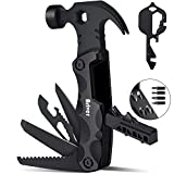 Ariver Multitool Camping Accessories, 13 in 1 Hammer Multitool and Key Shaped Pocket Tool, Survival Tool with screwdrivers, Safety Lock, Gifts for Him Men Husband Dad Boyfriend