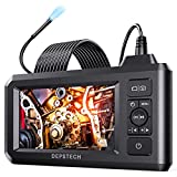 DEPSTECH Industrial Endoscope, 5.5mm 1080P HD Digital Borescope Inspection Camera 4.3 Inch LCD Screen IP67 Waterproof Snake Camera with 6 LED Lights, 16.5FT Semi-Rigid Cable,32GB Card and Helpful Tool