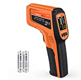 ThermoPro TP450 Dual Laser Temperature Gun for Cooking, Digital Infrared Thermometer for Pizza Oven Grill, Laser Thermometer Gun with Adjustable Emissivity Temp Gun -58℉to 1022℉(Not for Human)