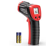 Eventek Infrared Thermometer, -50°C~550°C (-58°F~1022°F) IR Laser Thermometer, Non-Contact Digital Temperature Gun for Kitchen Cooking,BBQ,Chocolate,Pizza,Industrial Red/Black【Non-Body use】