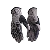 Safety Work Gloves for Men Women General Utility Work Gloves TPR Impact Reducing Work Gloves, Non-Slip Breathable Mechanics Gloves with Padded Rigger Gloves (L, Brown)