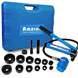 AMZCNC Hydraulic Knockout Punch Electrical Conduit Hole Cutter Set KO Tool Kit 1/2 to 2 inch (8T(1/2'-2'))