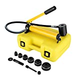 Mophorn 10 Ton 1/2' to 2' Hydraulic Knockout Punch Driver Tool Kit Electrical Conduit Hole Cutter Set KO Tool Kit with 6 Dies Hole Complete Tool (Knockout Punches)