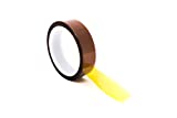 Bertech High Temperature Tape, 1 Mil Thick, 1 Inch Wide x 36 Yards Long, Polyimide Film with Silicone Adhesive, 500°F Resistance, High Temp Resistant Polyimide Tape for Masking, Soldering and PCB