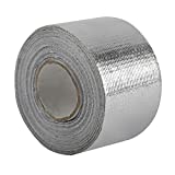 AuInn Self-Adhesive Heat Reflective Heat Resistant High Temperature Tape Fiberglass Heat Shielding Foil Tape (1.5 Inch × 14.76FT)
