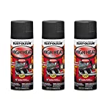 Rust-Oleum 248903A3 Automotive High Heat Spray Paint, 3 Pack, Flat Black, 3 Count