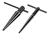 Performance Tool W2967 Tapered Reamer Set with T-Handle and Carbon Steel Contstruction to Align Holes or Remove Burrs from Pipe, Tubes, and More (2-Piece)