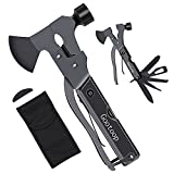 Gootoop Multitool, Camping Tools Gift for Men, 14 in 1 Hammer Multitool with Axe Knife Saw Screwdrivers Pliers Bottle Opener