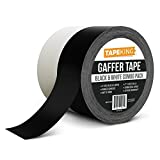Tape King Gaffers Tape (2-Roll Pack) - 2” Wide x 30 Yards Per Roll - Black & White Combo Pack - Rubber Adhesive Leaves No Residue Behind - Secure Cords to Stages - Great for Concerts, Weddings or More