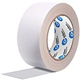 Professional Grade Gaffer Tape 2'x30 Yards, Floor Tape for Electrical Cords Cable Tape, Non-Reflective Matte Finish Gaff Tape, No Residue Multipurpose White Gaffers Tape 2 inch