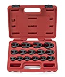 NEIKO 03324A 3/8” and 1/2” Drive Crowfoot Flare Nut Wrench Set | 15 Piece | Metric 8 to 24 mm Sizes | Cr-Mo Steel