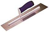 Edward Tools Finishing Trowel for Cement and Concrete 12” x 4” - Tempered Carbon Steel - Lightweight alloy mounting - Ergonomic soft rubber handle for less fatigue