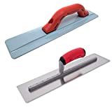 Magnesium Hand Float 18' x 3-1/8 pair up with a 16'x4' Finishing Trowel - Concrete Finishing Tools Marshalltown