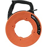 Klein Tools 56383 Fish Tape, Multi-Groove Fiberglass Wire Puller with Nylon Tip, Optimized Housing and Handle, 100-Foot x 0.182-Inch