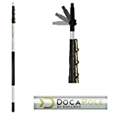 DocaPole 6-24 Foot Extension Pole – Multi-Purpose Telescopic Pole // Light Bulb Changer // Paint Roller // Duster Pole // Telescoping Pole for Window Cleaning, Gutter Cleaning, and Hanging Lights