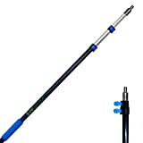 EVERSPROUT 5-to-12 Foot Telescopic Extension Pole (20 Foot Reach) | Lightweight Sturdy Aluminum | Easy Flip-Tab Lock Mechanism | Twist-On Metal Tip works for Squeegee, Duster, Paint Roller (pole only)