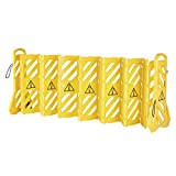 AmazonCommercial Expandable Mobile Barricade System, Yellow