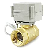 HSH-Flo 2 Way 1/2' 3/4' 1' 1-1/4' 12V/24VAC/DC Brass On/Off Auto Return Electrical Position Feedback Motorized Ball Valve (1 Inch)