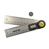 General Tools Digital Angle Finder Ruler - 5' Stainless Steel Woodworking Protractor Tool with Large LCD Display