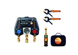 Testo 550i Kit I App Operated Digital Manifold, 1 x 552i Micron Gauge and 2 x 115i Pipe Clamp Thermometer for air Conditioning, Refrigeration Systems and Heat Pumps – with Bluetooth