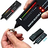 [Upgraded] High Accuracy Diamond Tester Professional Jeweler for Novice and Expert - Diamond Selector II 9V Battery Included(Black Diamond Testers)
