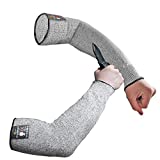 Evridwear 1 Pr/Pack Cut Resistant Sleeves for Arm Work Protection Safety in EN388 Level 5, Anti-Puncture Choice With or Without Thumb Hole. 1 pair/pkg. 4 sizes (Large, No Thumb Hole)