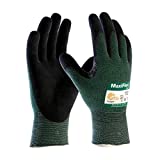 MaxiFlex Cut 34-8743 Cut Resistant Nitrile Coated Work Gloves with Green Knit Shell and Premium Nitrile Coated Micro-Foam Grip on Palm & Fingers